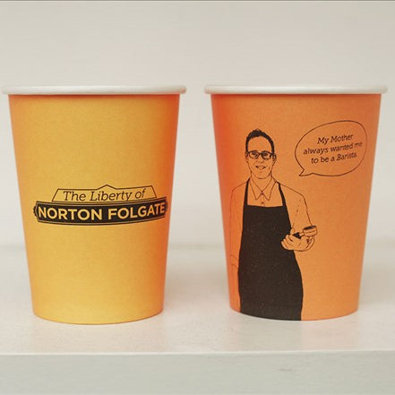 The branding of coffee cups