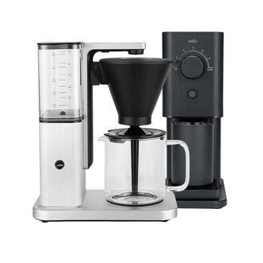 Wilfa Zense Alux Coffee Maker (Brushed Aluminium) and Zense Coffee Grinder Bundle