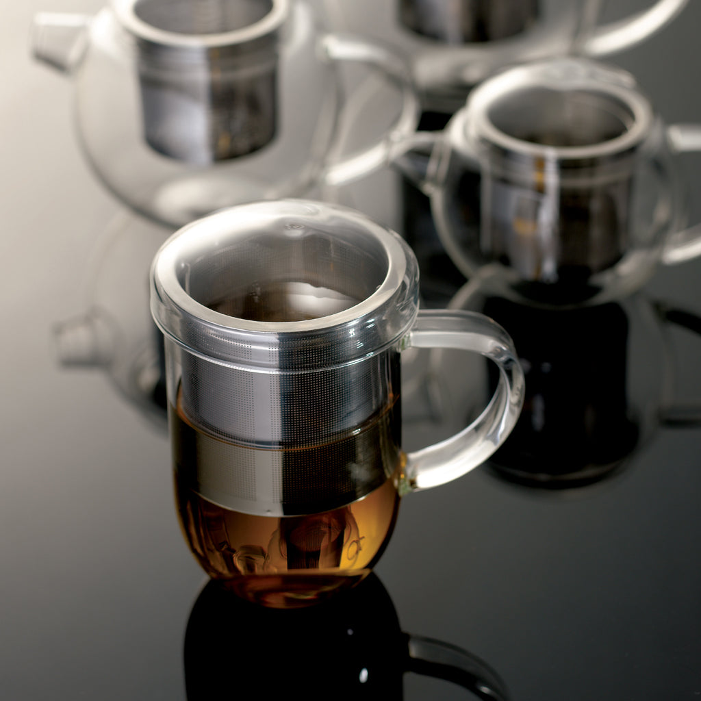 Loveramics Pro Tea Glass Mug with Infuser & Lid (450ml)