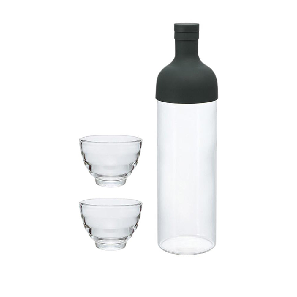Filter in Bottle and Tea Glass Set (Black)