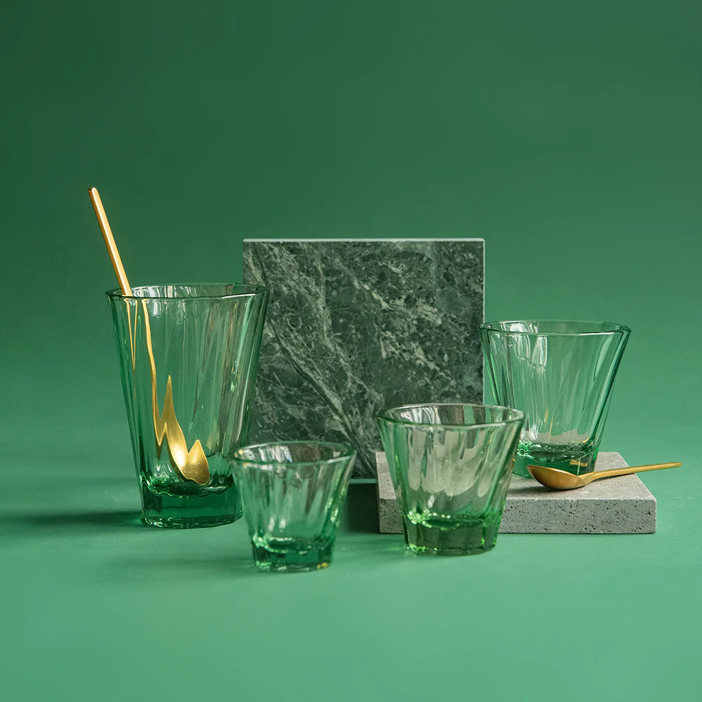 Loveramics Urban Glass Twisted Latte Glass 360ml (Green)