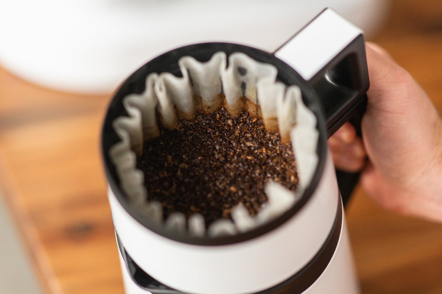 Ratio Six - Flat Bottom Filter Basket (Matte White) — Best Coffee
