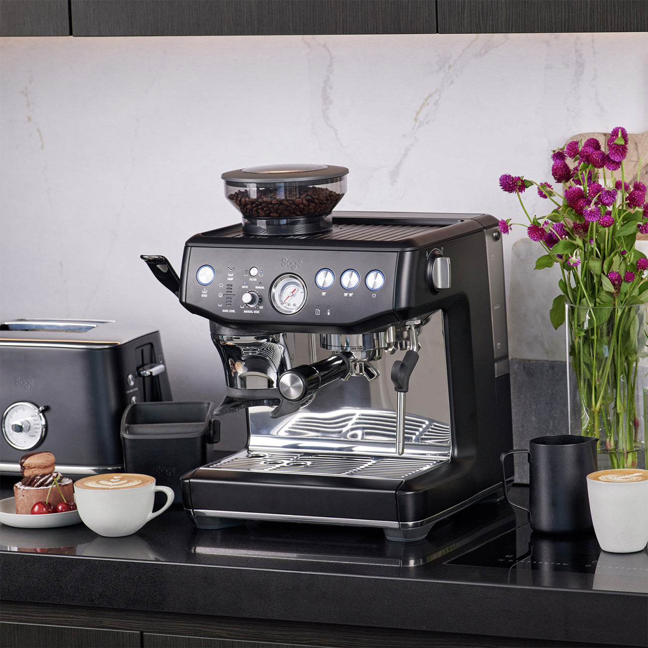 Sage Barista Express Impress Espresso Machine (Black Truffle) — Best Coffee