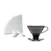 Hario V60 Coffee Dripper Set Transparent Black (Size 01)