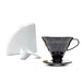 Hario V60 Coffee Dripper Set Transparent Black (Size 02)