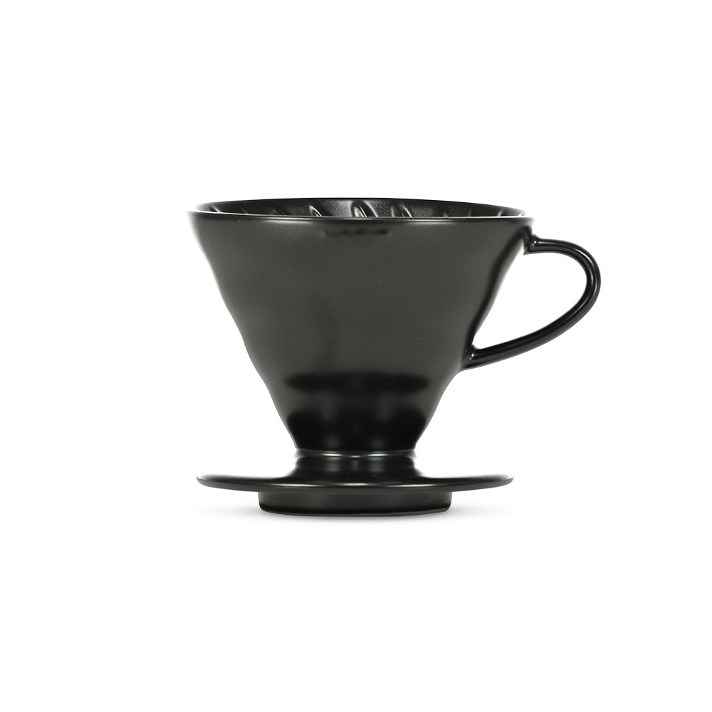 Hario V60 Ceramic Coffee Dripper Matte Black - Size 02
