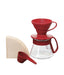 Hario V60 Ceramic Coffee Maker Kit Red Size 02